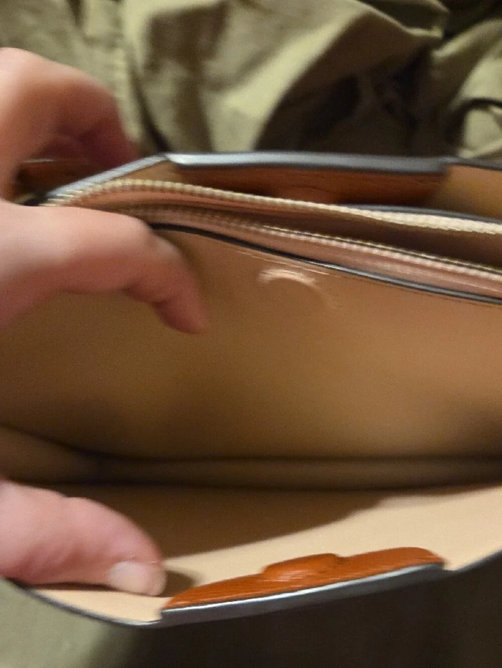 kate spade tan leather crossbody with luggage tag